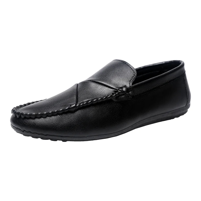 Voguable  Handmade Comfortable Men Loafers Fashion Spring Autumn Casual Leather Shoes Slip-On Business Driving Flat Soft Walking Shoes voguable