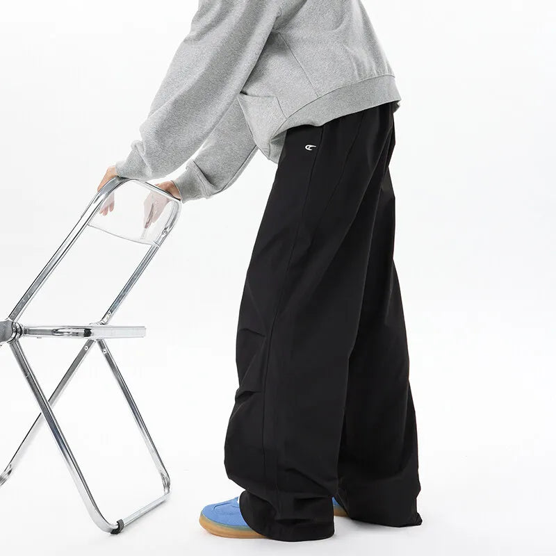 2025New Spring Men Pants Casual Loose Wide Leg Trousers fashion Comfort Fit Floor Sweeping Long Drop Pants Relaxed Streetwear voguable