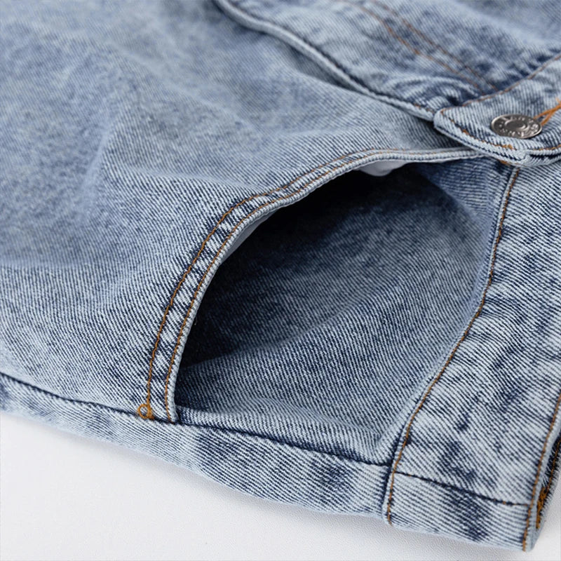 Voguable  Irregular Split High Waist Vintage Denim Button Autumn Long Skirts Slimming Mujer All-match Casual Skirt Streetwear Winter voguable