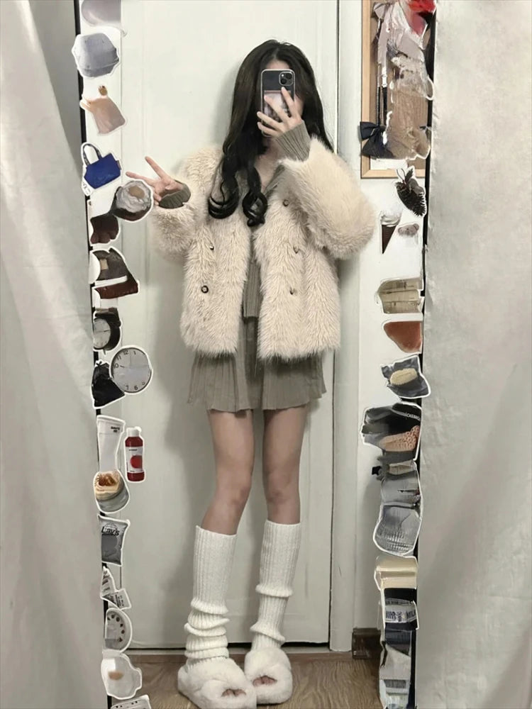 Voguable Korean Fashion Women 2 Piece Set Casual Zipper Sweater Blouse + Elegant Slim Mini Skirt Party Pure Color Clothing Autumn voguable