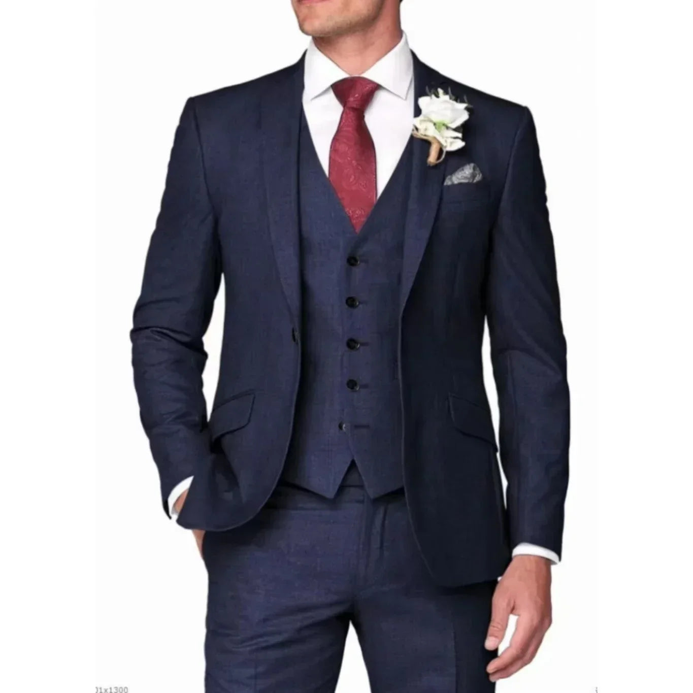 Voguable  Classic Men's 3pcsTuxedo Suit Colorful Blazer Vest And Pants Set Single Button High-Quality Men's Costume for Formal Occasions voguable