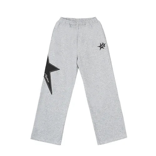Y2K Streetwear Star Jogging Sweatpants Women Harajuku Retro Vintage Patchwork Sports Pants Oversized Hip Hop Wide Joggers voguable