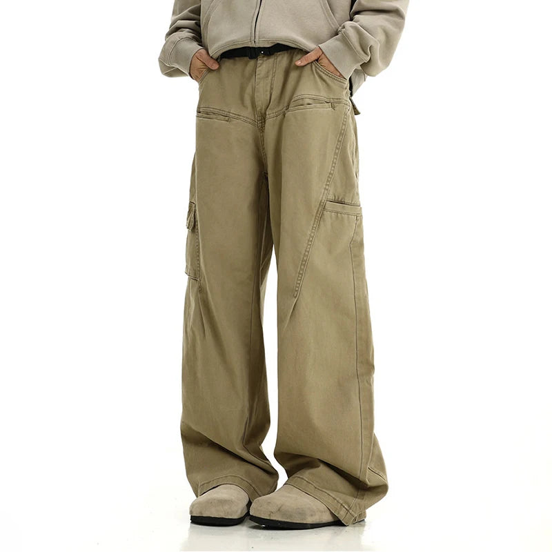 Voguable Techwear Wide Cargo Pants Men Hip Hop Wide Leg Trousers Male Streetwear Loose Casual Oversize Korean Men Clothing voguable