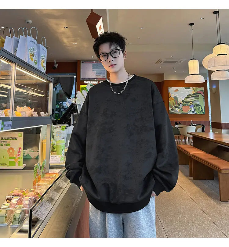 2025 Spring Casual Fashion Tie-dye Hoodies for Men Sweatshirt O Neck Black White Hip Hop Pullover Streetwear Korean Harajuku voguable