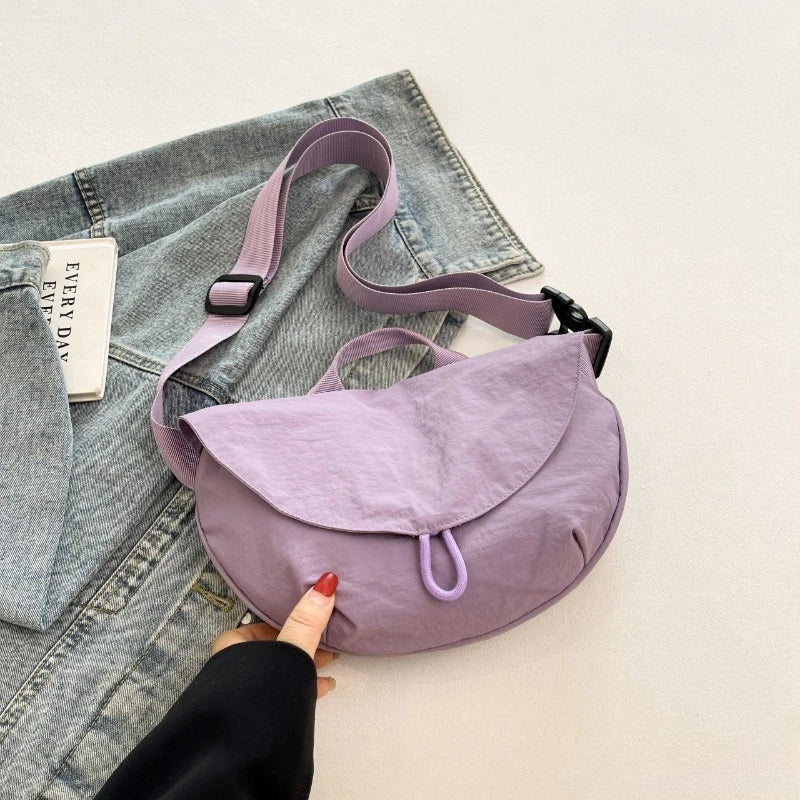 Casual All Match Vintage Women Chest Bag Simple Solid Streetwear Vintage Handbags Fashion Travel Femme Shoulder Crossbody Bags voguable