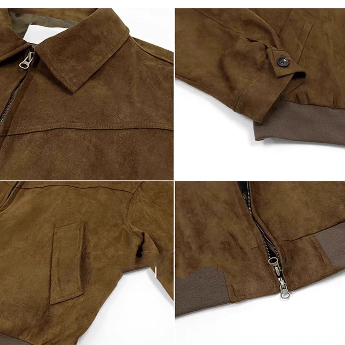 Men's Short Bomber Jackets 2024 Spring Retro Y2k Lapel Zipper Pocket Windbreaker Coats Luxury High Quality Overcoat Streetwear voguable