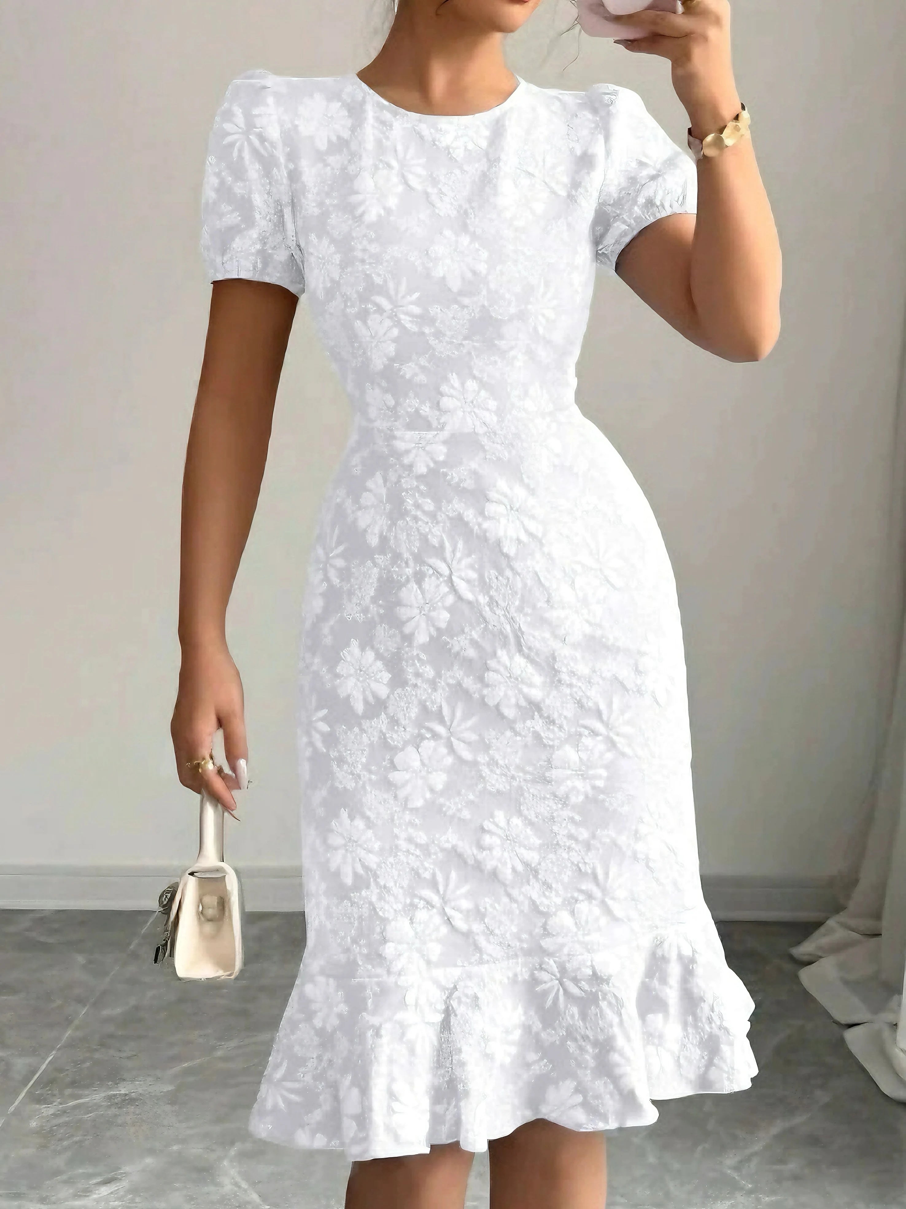 Voguable  summer new slim hip fashion temperament commuter casual versatile dress voguable
