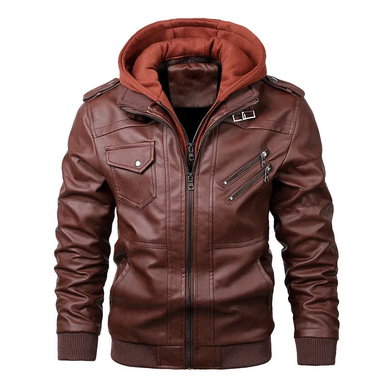 New Men's Leather Jackets Autumn Casual Motorcycle PU Jacket Biker Leather Coats Brand Clothing EU Size voguable