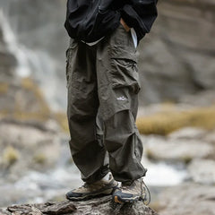 Voguable Parachute Cargo Pants Men Oversize Outdoor Casual Trousers Male Waterproof Pants Man Japanese Streetwear Hip Hop voguable