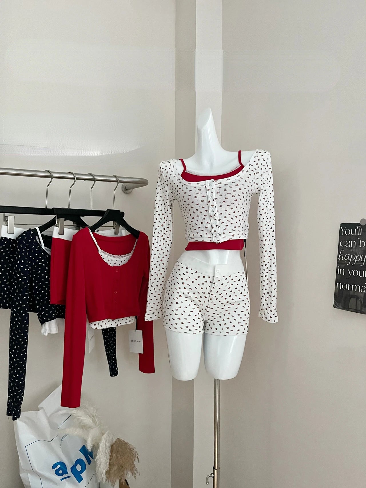 Voguable  2024 New Korean Fashion Party 3 Piece Set Woman Knitted Cardigan + Casual Short Vest + Slim Shorts Outwear Sweet Suit Female voguable