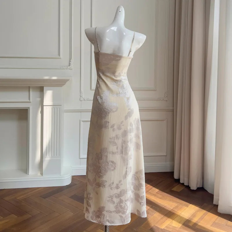 Fashion Women Dress Sleeveless Suspenders Lace Patchwork Brooch Female Summer Party Dresses New Tide 3QW1323 voguable