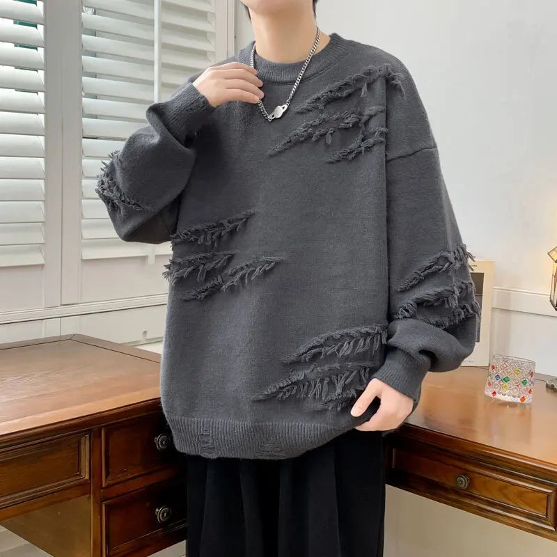Winter Sweaters Men Warm Fashion Casual Knitted Pullovers Men Streetwear Loose Long Sleeved Sweaters Mens Jumper Clothes M-4XL voguable
