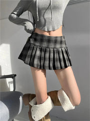 Mini Skirts For Woman Korean Fashion Plaid Skirts Women Y2k Clothes Cute Short Skirts Harajuku Vintage Pleated Skirts Preppy Pbong