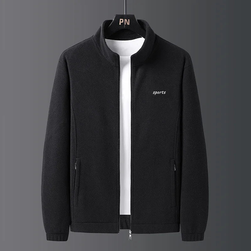 Mens Wool Liner Jackets New Winter Men Thicken Jacket Fleece Warm Stand Collar Men Outdoor Coats Casual Long Sleeve Outwear 5XL voguable