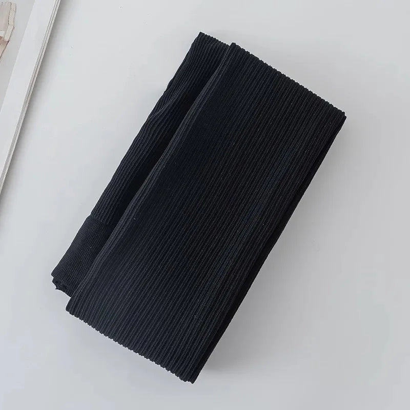 Knit Ribbed Pantyhose Women Sexy See-Through Stockings Black Striped Lace Tights For Women Skinny Leggings Pantyhose New voguable