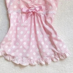 Voguable  Women Vintage Polka Dot Lace Patchwork Sweet Summer Fashion Girl Y2k Harajuku Crop Tank Tops Female Casual voguable