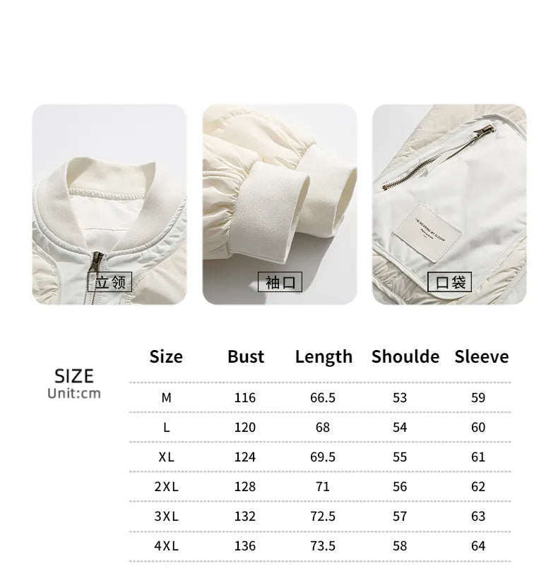 Winter Color Blocking Big Pocket Zipper Cotton Padded Men Retro Casual Fashion Baseball Uniform Couples High Street Jacket Thin voguable