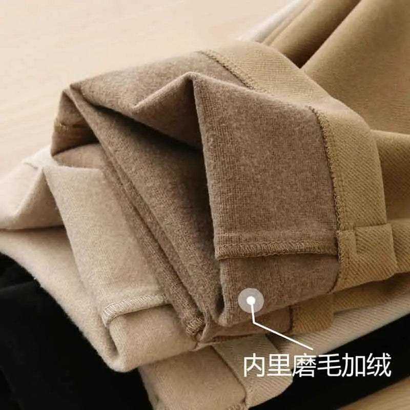 Fall Warm Woolen Belt Harem Pencil Pants Women High Waist Ankle Length Casual Suit Pants Korean Chic Office Lady Trousers voguable