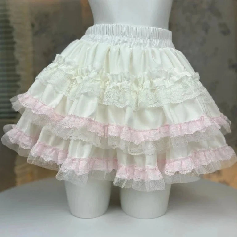 Voguable  Y2K Japanese Kawaii Aesthetic Skirt Women Cute Sweet Flared Mini Skirt Harajuku Casual Street Fashion Daily Wear Short Female voguable