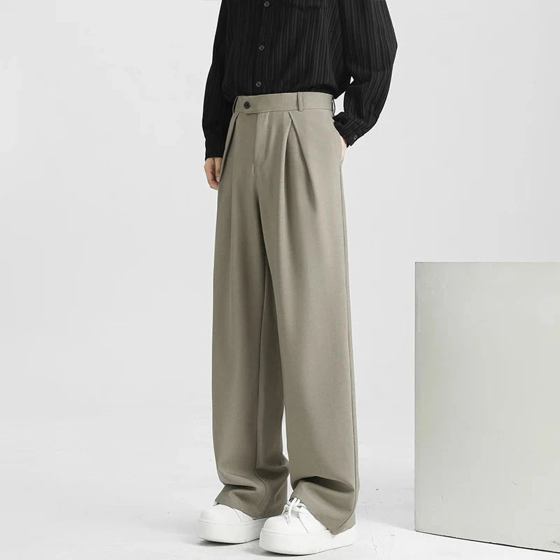 Men's Light Luxury Naples Slim-fit Suit Pants Casual Japanese Retro Premium Quality Elegant Popular Leisure Trousers 2026 Spring voguable