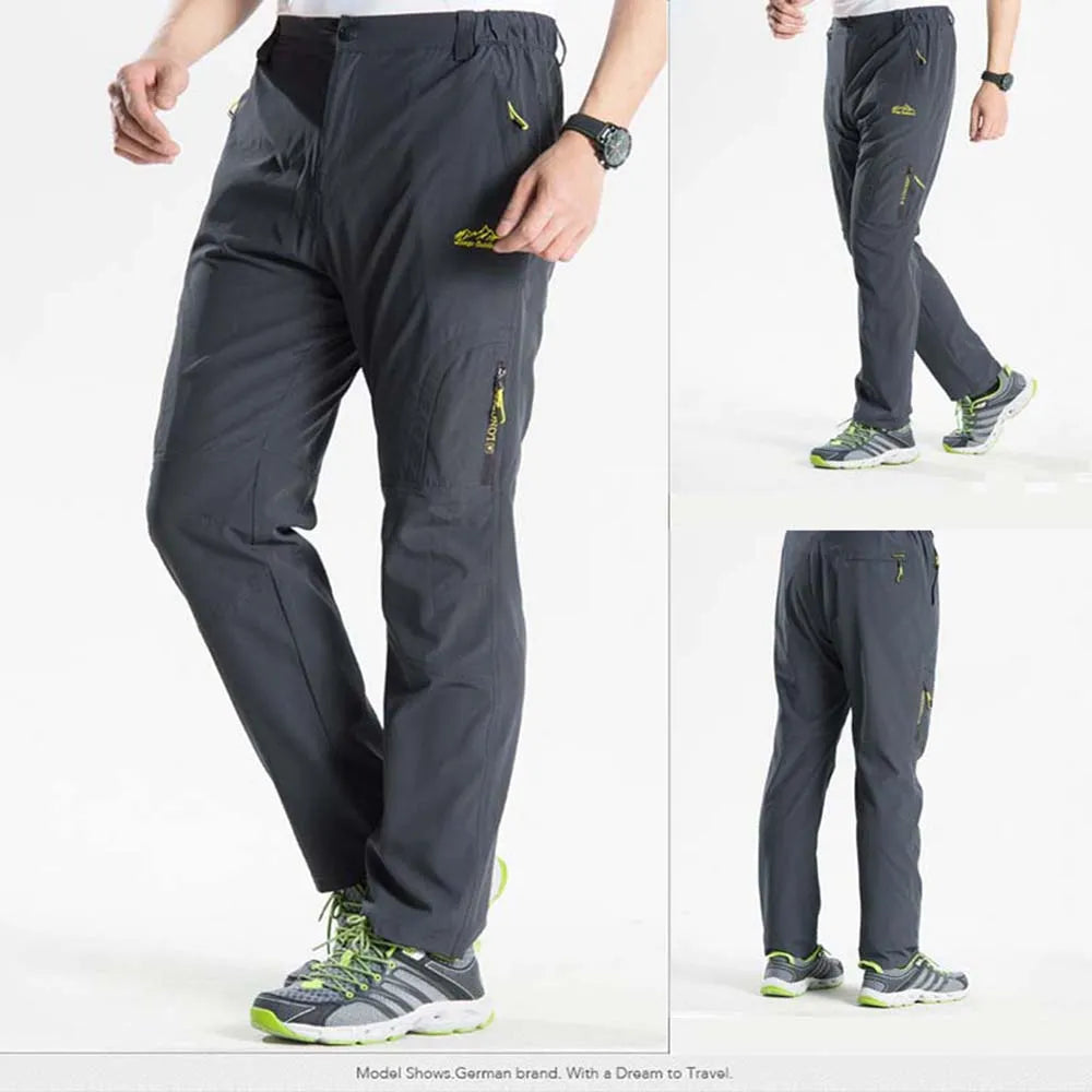 Stretchable Mens Cargo Pants Summer Men Casual Pant Quick Dry Outdoor Hiking Trekking Tactical Male Sports Trousers voguable