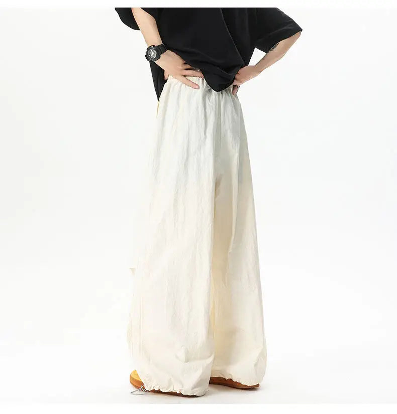 Unisex Pants Wide Leg Athletic Lounge Pants Spring Summer Lightweight Stretch Waist Casual Sportswear Joggers Loose Thin Comfort voguable