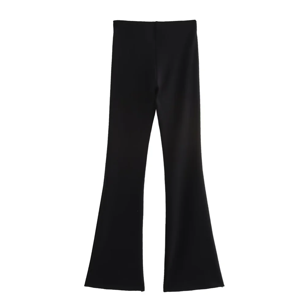 autumn new women's fashion temperament commuting slim fit versatile round neck vest trumpet leggings set Pbong