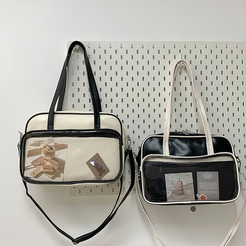 1pcs Women's shoulder bag Handbag for women CuteTransparent Pocket Style Shoulder Purse Women's shoulder bag voguable