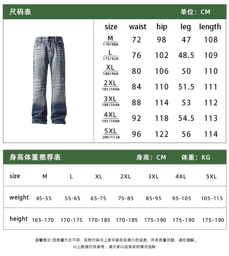 Mens Straight Leg Jeans Business Casual Vintage Blue Denim Pants for Middle Aged Man Classic Fit man trousers voguable