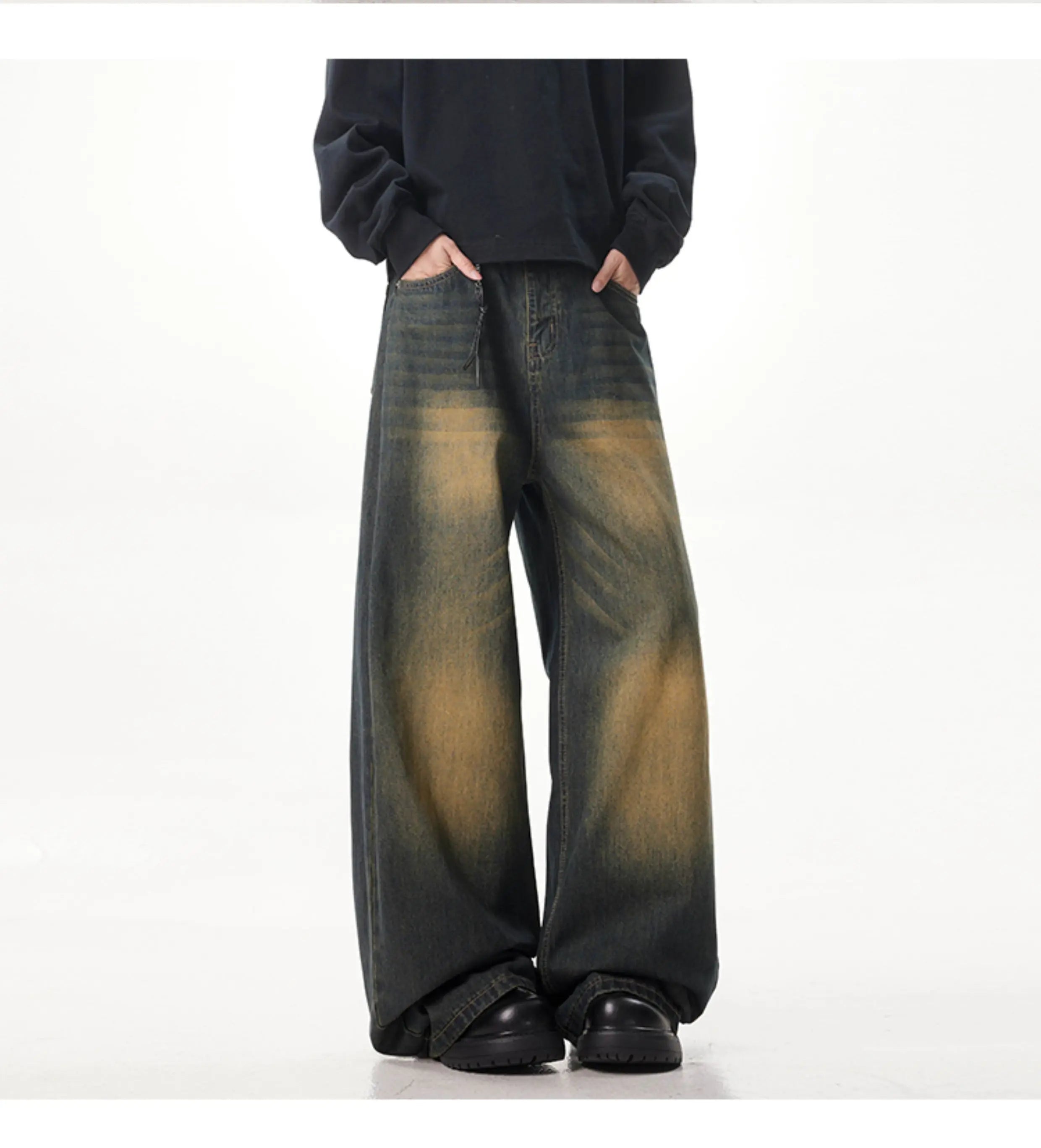 Big boy Jeans for Men Streetwear Baggy Jeans Washed Denim Leisure Simple Dime Pants straight Women Jeans Mujer Hot traf jean voguable