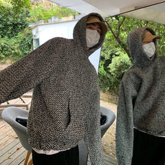 Men's Hoodie Luxury Harajuku Texture Hooded Sweatshirt Leisure Fashion  Long Sleeve Streetwear Retro Korean Popular Clothes voguable