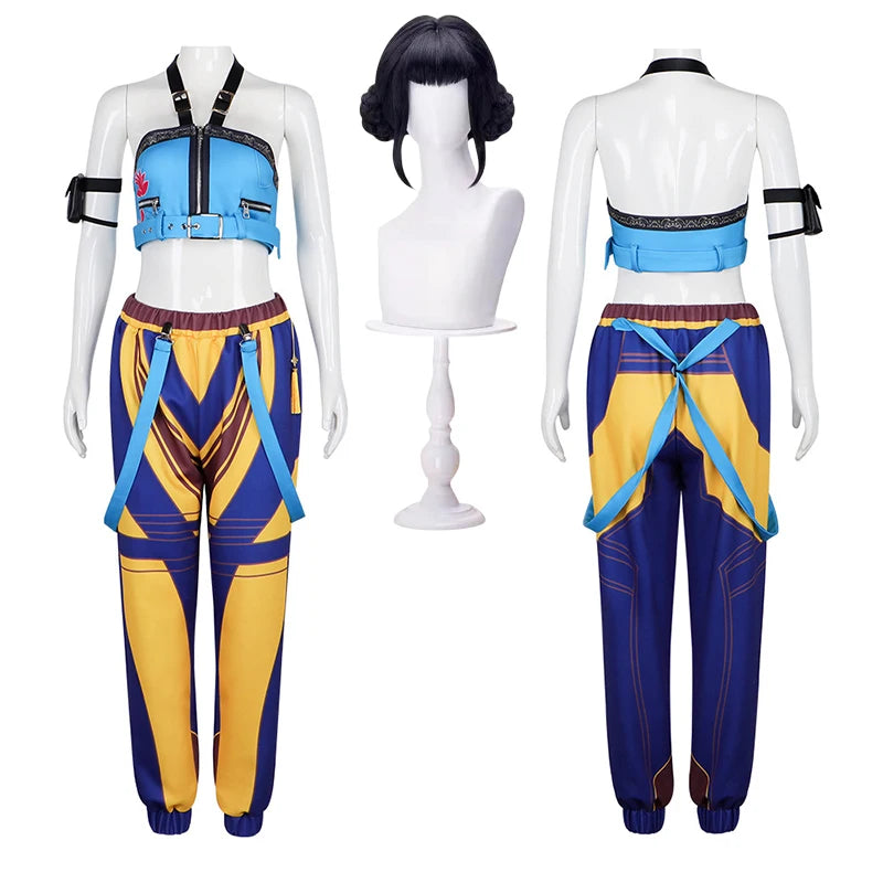 KPOP Mira Zoey Rumi Cosplay Costume Wig Women Suit Halloween Carnival Party Comic-con Role Playing Outfit voguable