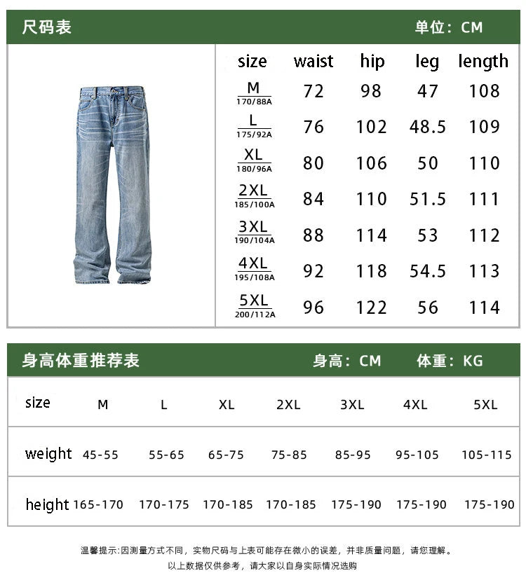 Autumn jeans Mens Classic Straight Leg Jeans Blue Washed Denim Trousers Wholesale Fall Fashion Casual Pants voguable