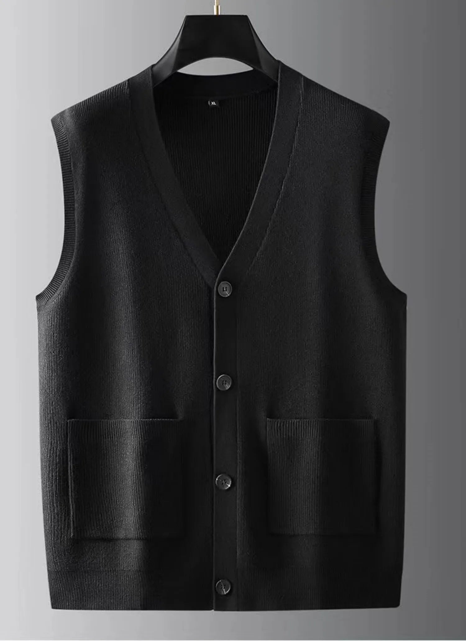 Large knitted sweater, men's new cardigan vest, autumn and winter large loose fat sweater. voguable
