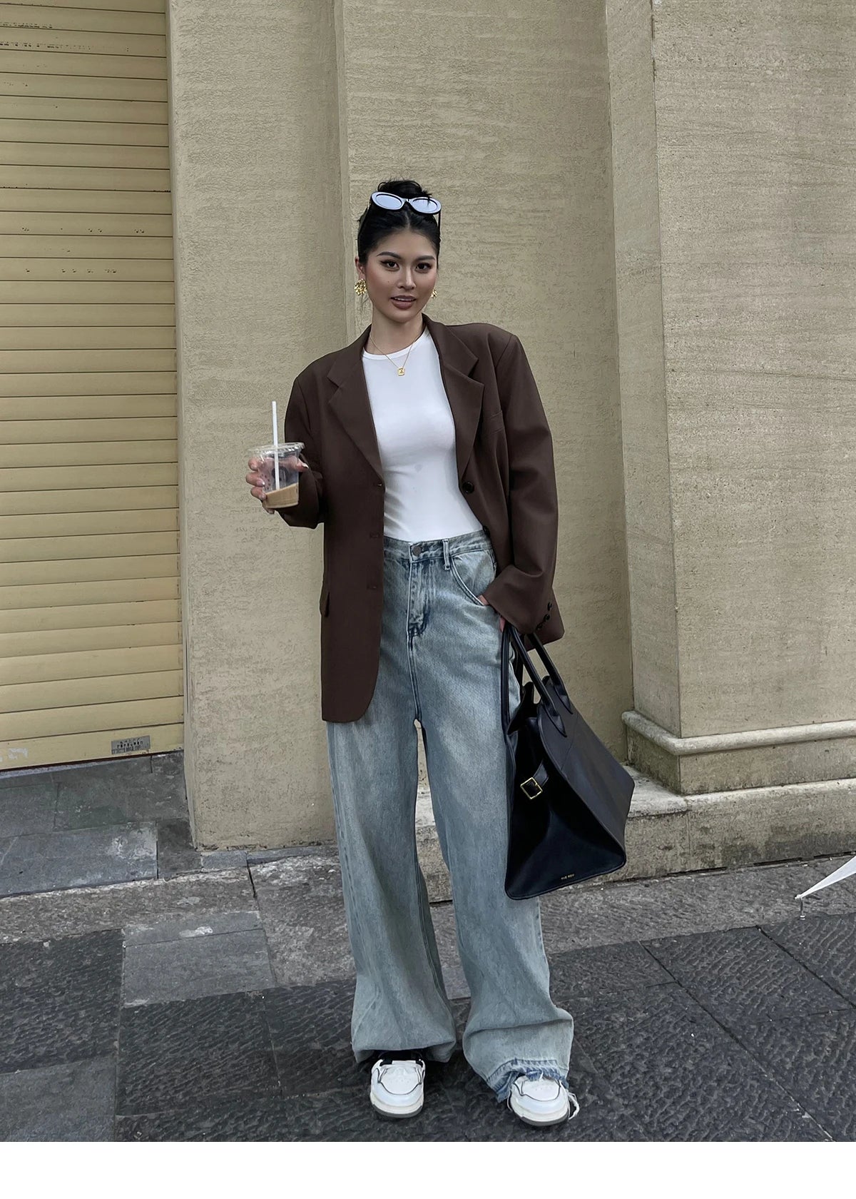 Casual Long Sleeved High-end Suit Jacket For Women Blazers Coat Fashion Design 2024 New Tops Brown Office Lady Top Y7CS voguable
