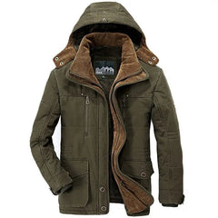 Men Outdoor Jacket Men New Hat Windbreakers Parka Waterproof Fleece Hooded Men's Coats Men's Leisure Velvet Thick Warm Coat voguable