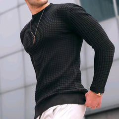 New Fashion Men's Casual Long sleeve Slim Fit Basic Knitted Sweater Pullover Male Round Collar Autumn Winter Tops Cotton T-shirt voguable