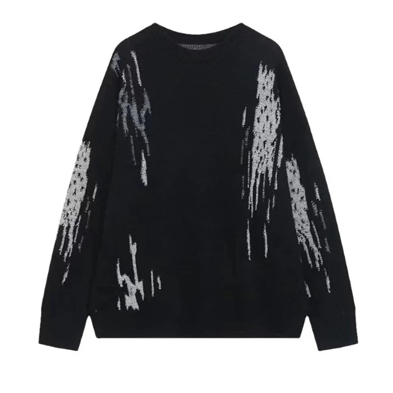 Japanese Trendy Men's Sweaters Light Luxury Knitted Color Clashing O Neck Long Sleeve Pullover Casual High Street Knitwear M-3XL voguable