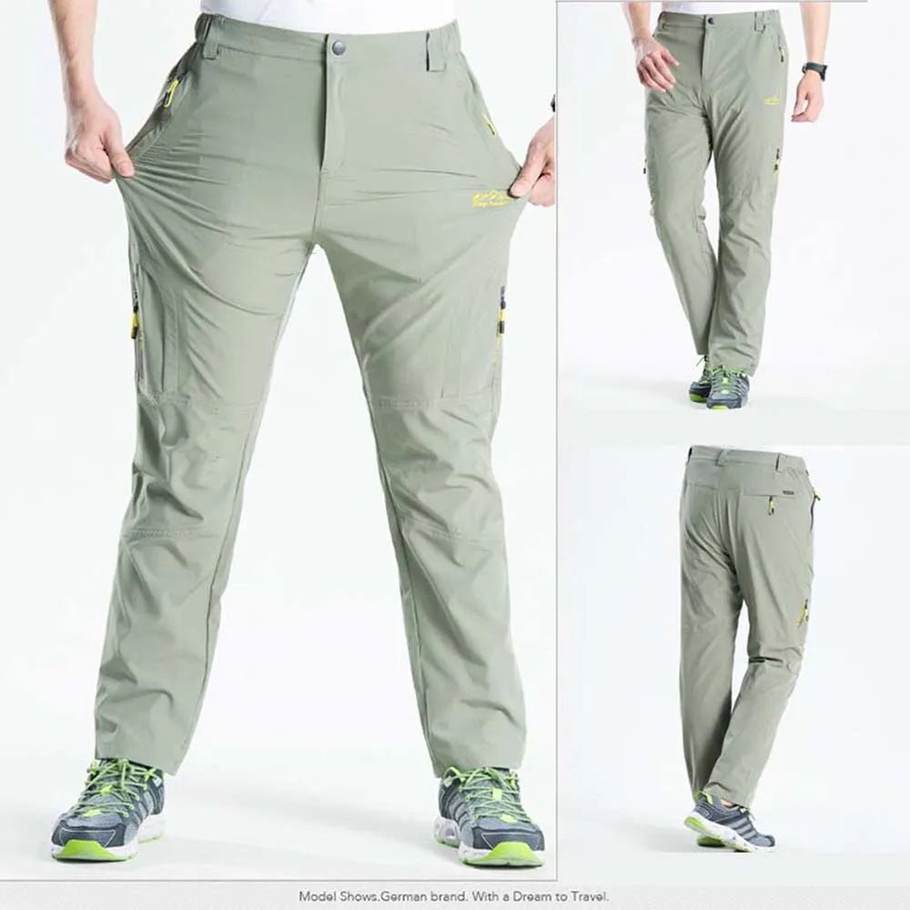 Stretchable Mens Cargo Pants Summer Men Casual Pant Quick Dry Outdoor Hiking Trekking Tactical Male Sports Trousers voguable