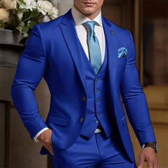Voguable  Elegant Suit for Best Man Tailor Made Formal Men's Suit 3 Piece Blazer Vest Pant Suits Wedding Tuxedo Groom Custom Outfit Party voguable