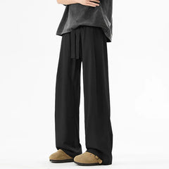 Voguable  Men's Trousers New Spring/summer Loose Straight-leg Casual High-waisted Wide-leg Pants voguable