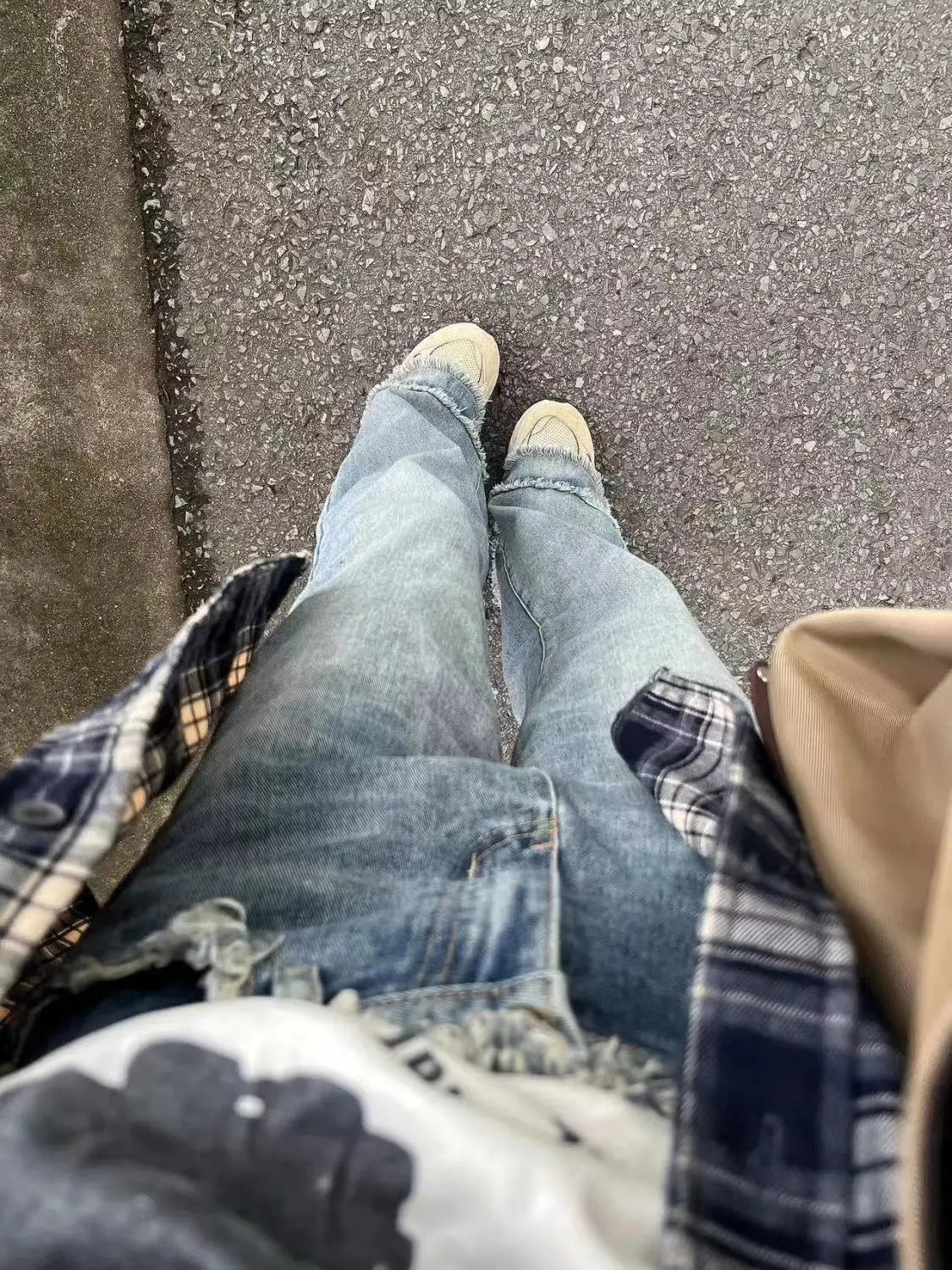 Vintage Plaid Shirt Women Loose Casual Medium Length Preppy Style Shirts Fashion Single Breasted Lapel Pocket Oversize Shirts voguable