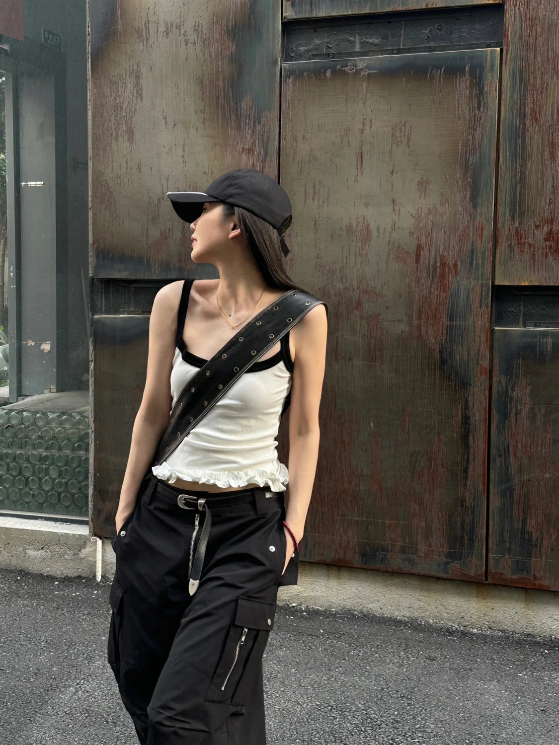 Voguable  Balletcore Sweet Women White Camisole Kawaii Ruffled Crop Tops Coquette Cute Sexy Tank Tops Korean Fairy Streetwear voguable