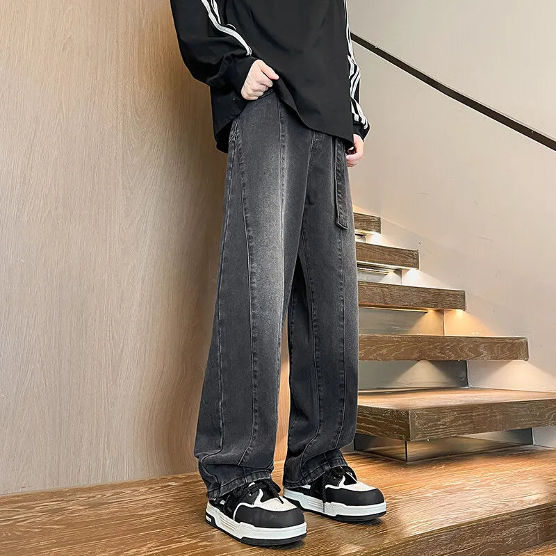 2025 New Big boy Jeans for Men Streetwear Baggy Jeans Large size Patchwork Denim Leisure Simple Dime Pants Women Jeans Hot  jean voguable