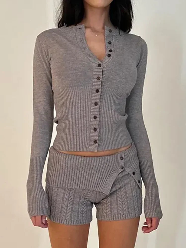 Voguable Autumn Sweater Cardigan Women Knitted Single-breasted Crew Neck Sweaters Coat Female Casual Knitwear Korean New voguable