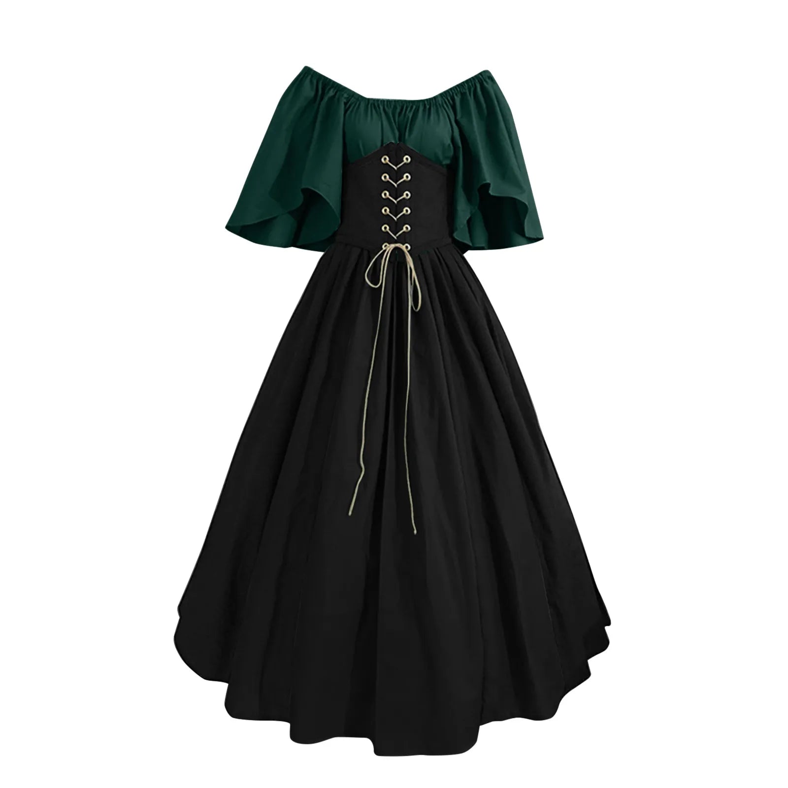 Palace Medieval Costume Women Christmas Dress Vintage Victoria Lace Up Vintage Carnival Party Long Robe Cosplay Fancy Clothing voguable