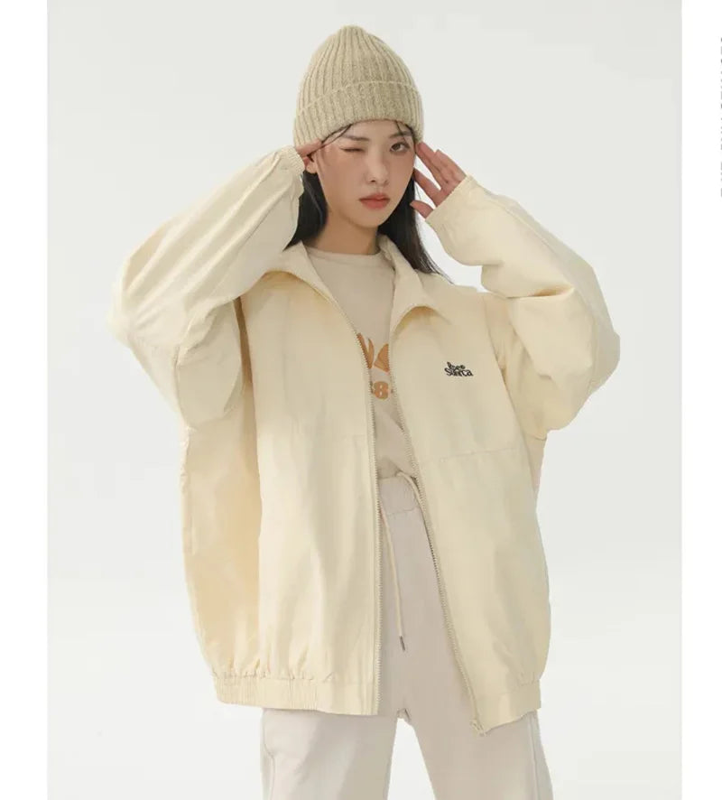 Vintage Letter Y2K Baseball Jacket Women Oversize Loose Harajuku American Retro Coat Casual Bf Long Sleeve Fall Streetwear Tops voguable