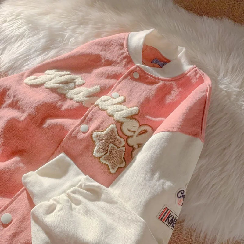Voguable Japanese Y2k Baseball Jacket Women Oversize Kawaii Streetwear Vintage Harajuku College Varsity Jackets Cute Korean Style voguable
