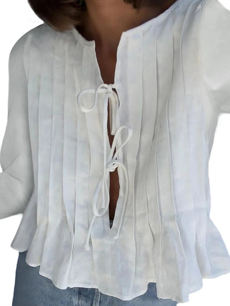 White Bandage Ribbed Tank Top Shirts For Women Hollow Out Sleeveless Slim Summer Fashion Vest Women's Lace-Up Vest Y2k Top voguable