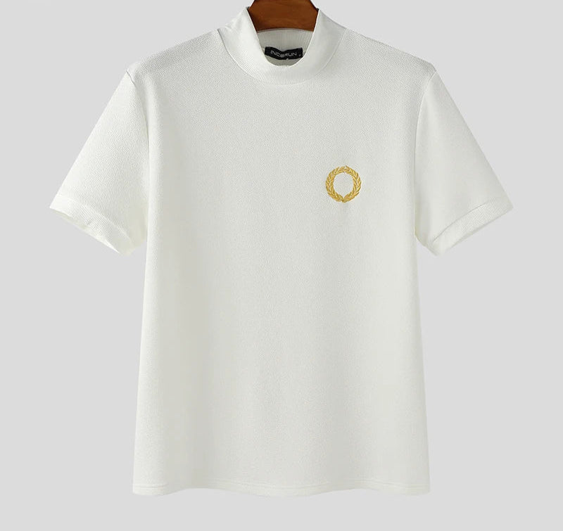 Fashion Short Sleeve Summer Tops Men T-Shirts Embroidery Tops Tee Solid T Shirt Men's Clothing Streetwear Oversize S-5XL voguable